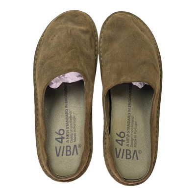 VIBAe Roma suede slippers, olive | 46