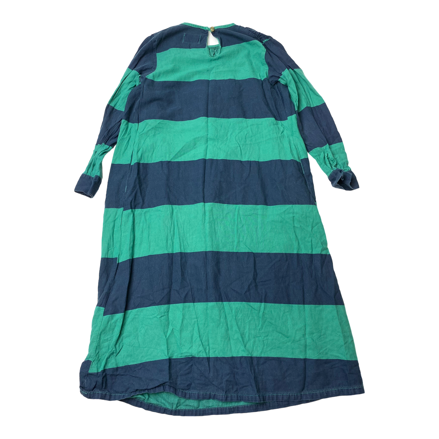 Bobo Choses woven dress, midnight blue/mint | 122cm