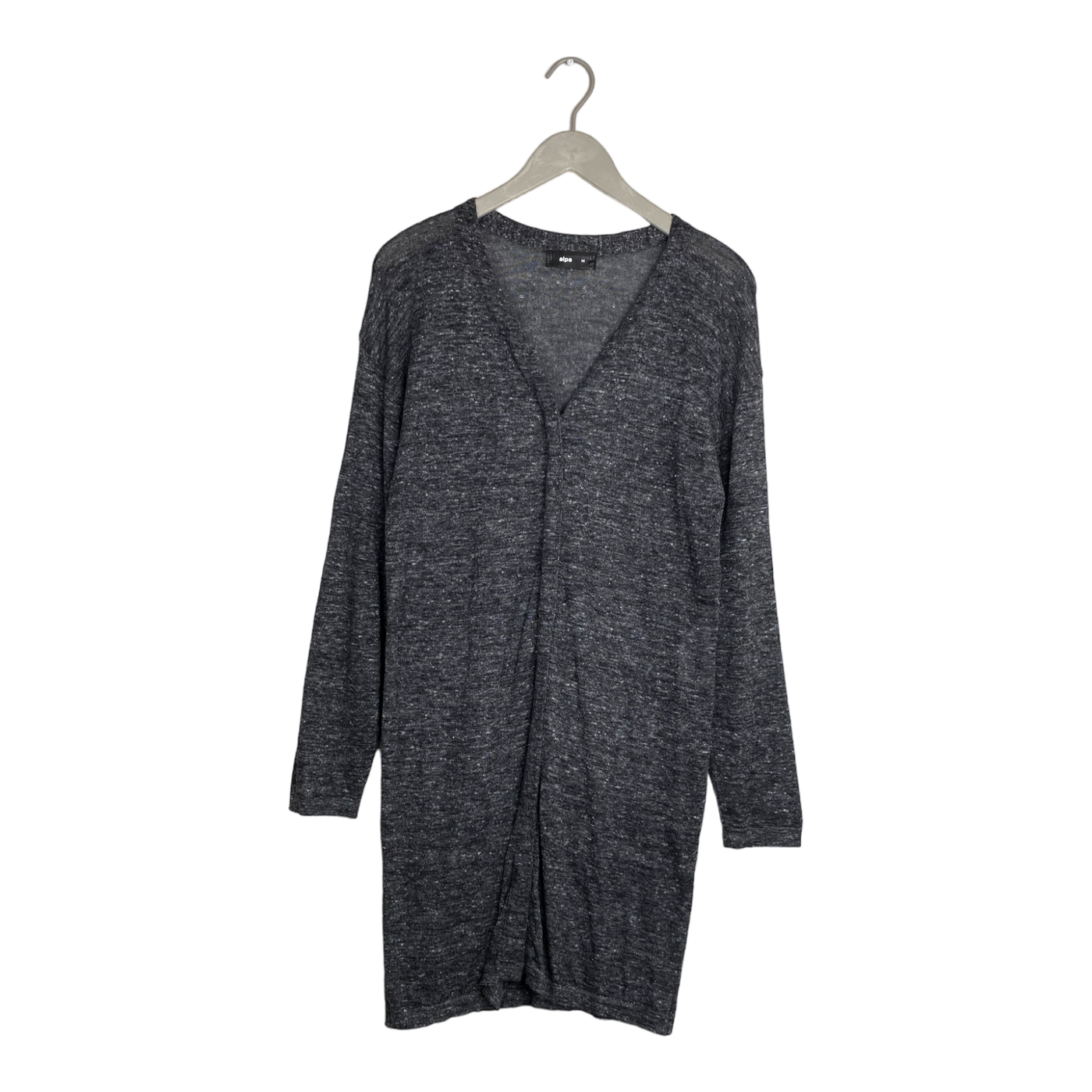 Alpa alpaca wool and linen cardigan, grey | woman M