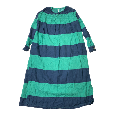 Bobo Choses woven dress, midnight blue/mint | 122cm