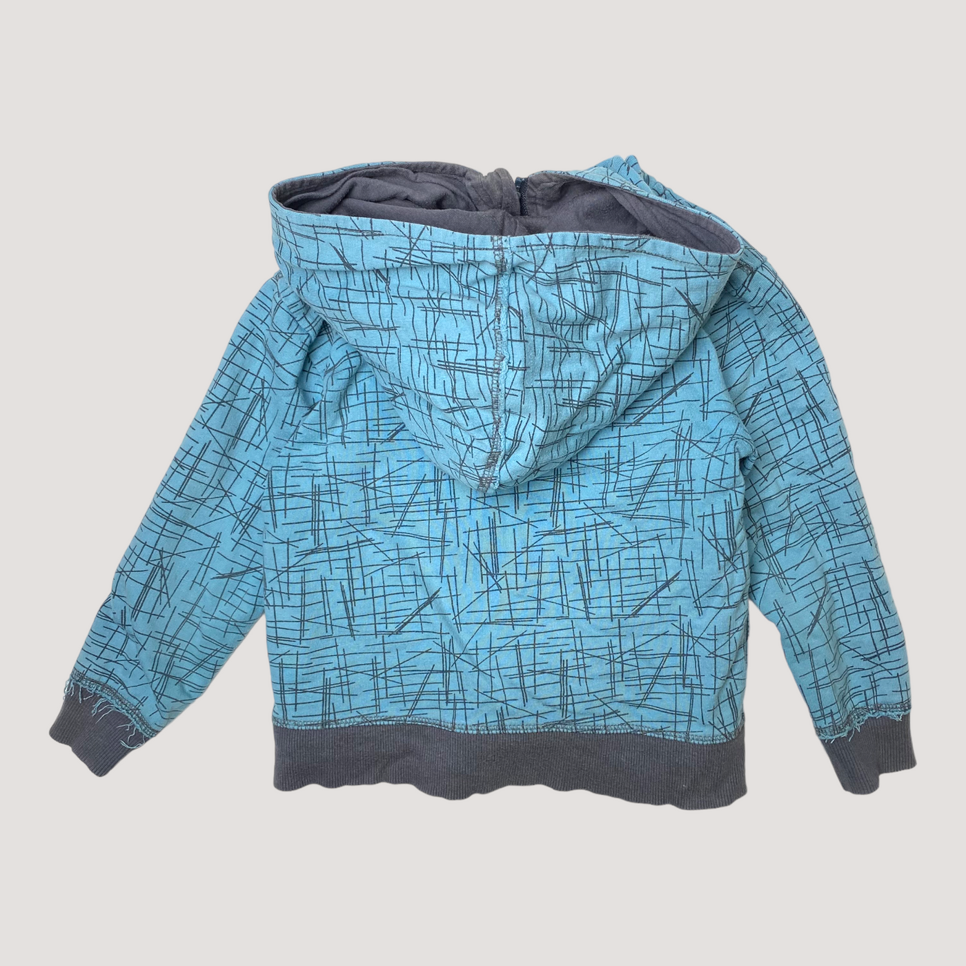 Mainio zipper sweat hoodie, powder blue | 98/104cm