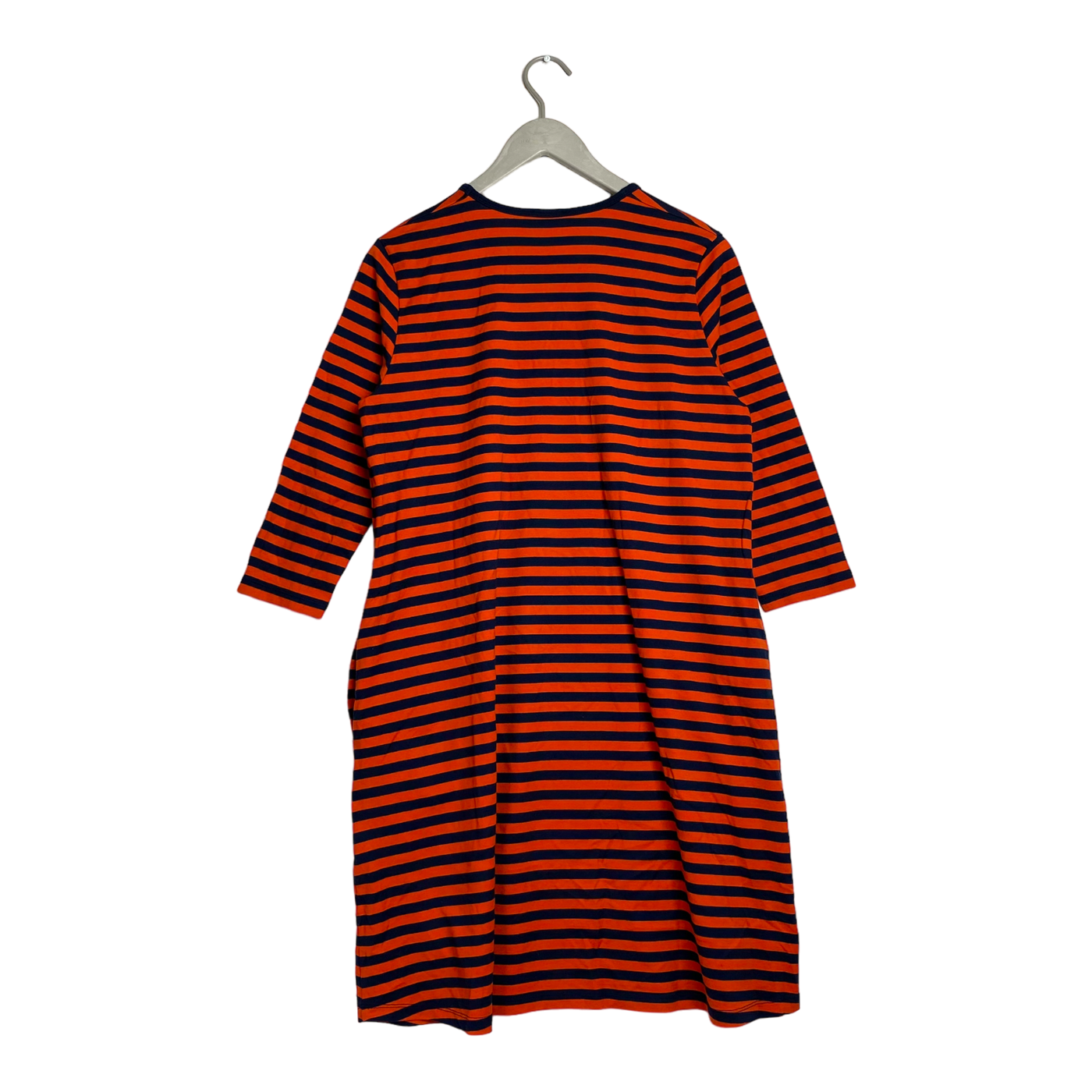 Marimekko aretta stripe dress, chili red/midnight blue | woman M