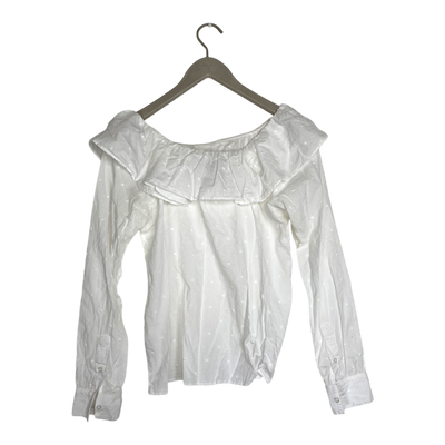 Kaiko off the shoulder woven shirt, white | woman XS