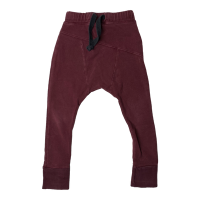 Kaiko sweat pants, burgundy | 110/116cm