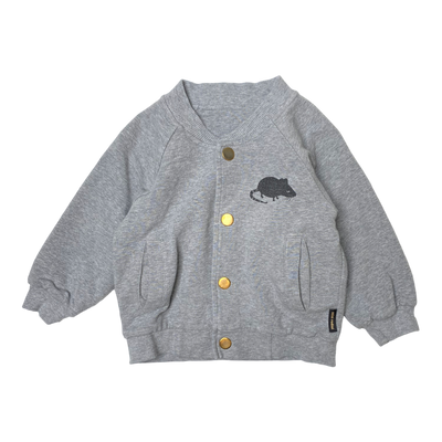 Mini Rodini reversible sweat jacket, panda/rat | 80/86cm