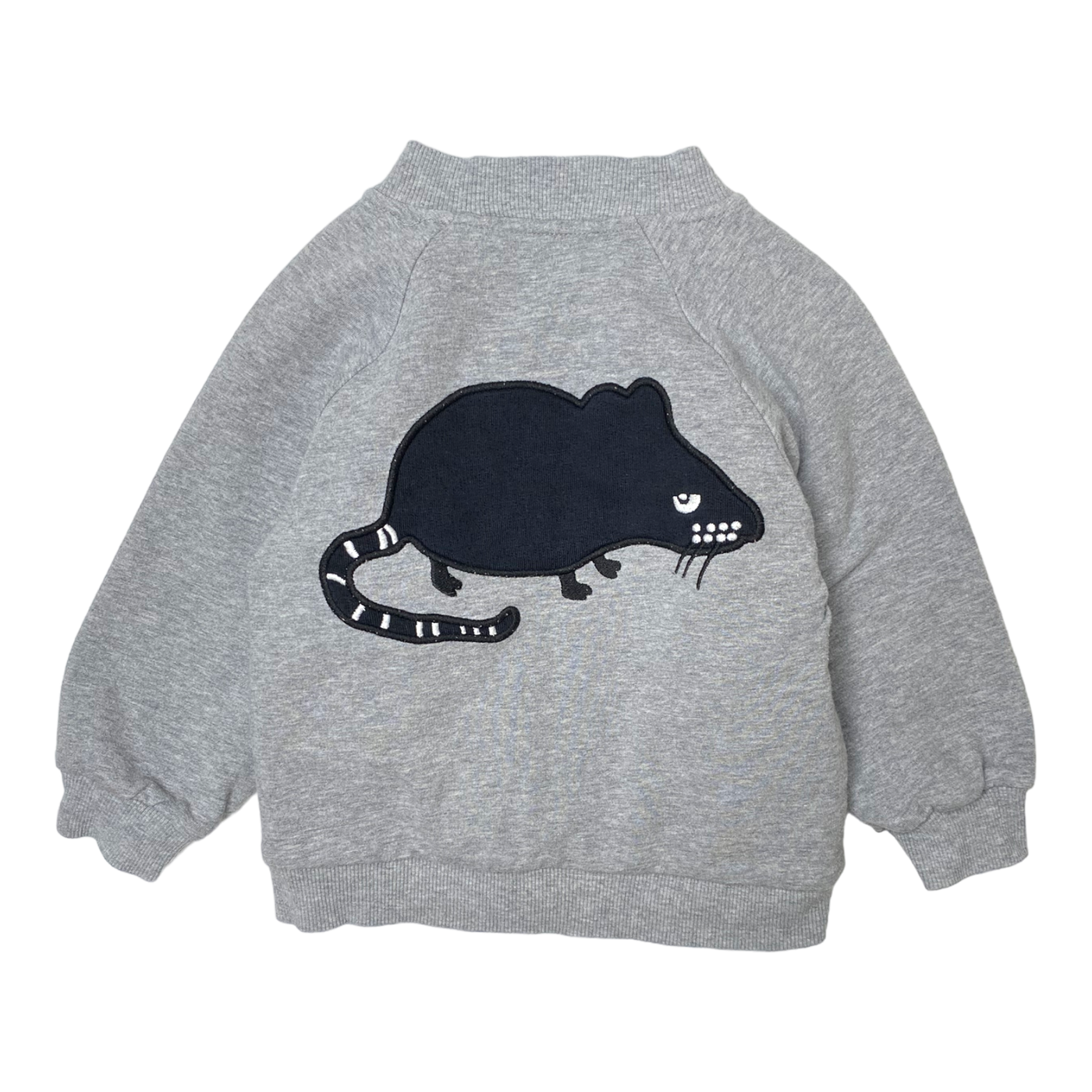 Mini Rodini reversible sweat jacket, panda/rat | 80/86cm