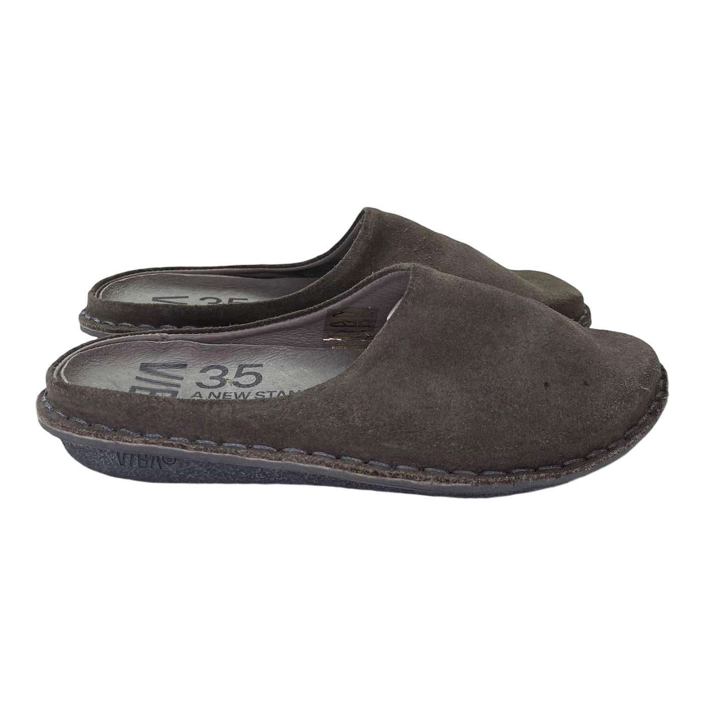 VIBAe Roma suede slippers, grey | 35