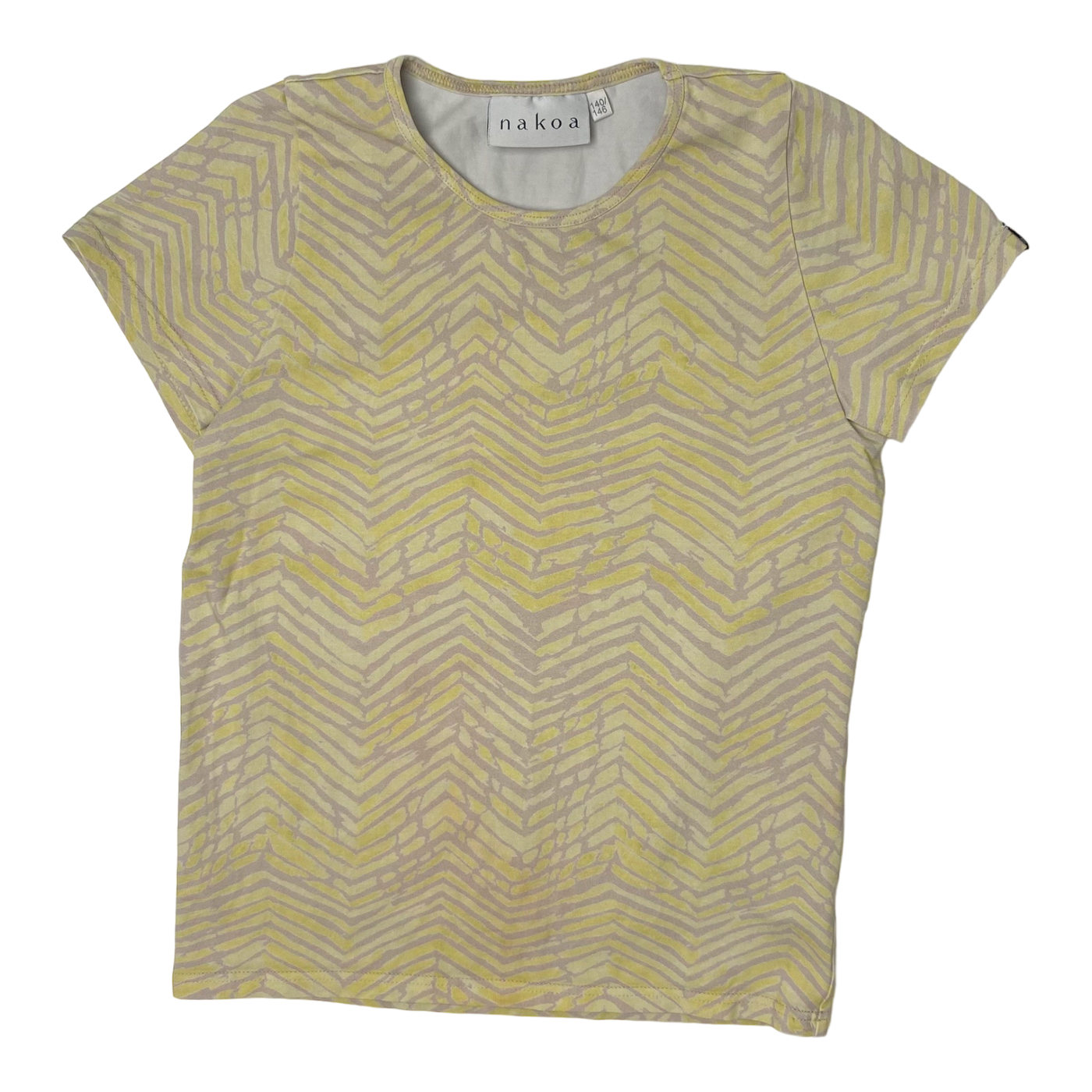 Nakoa t-shirt, yellow/almond | 140/146cm