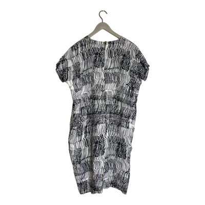 Papu boxy linen dress, sound waves | woman XS