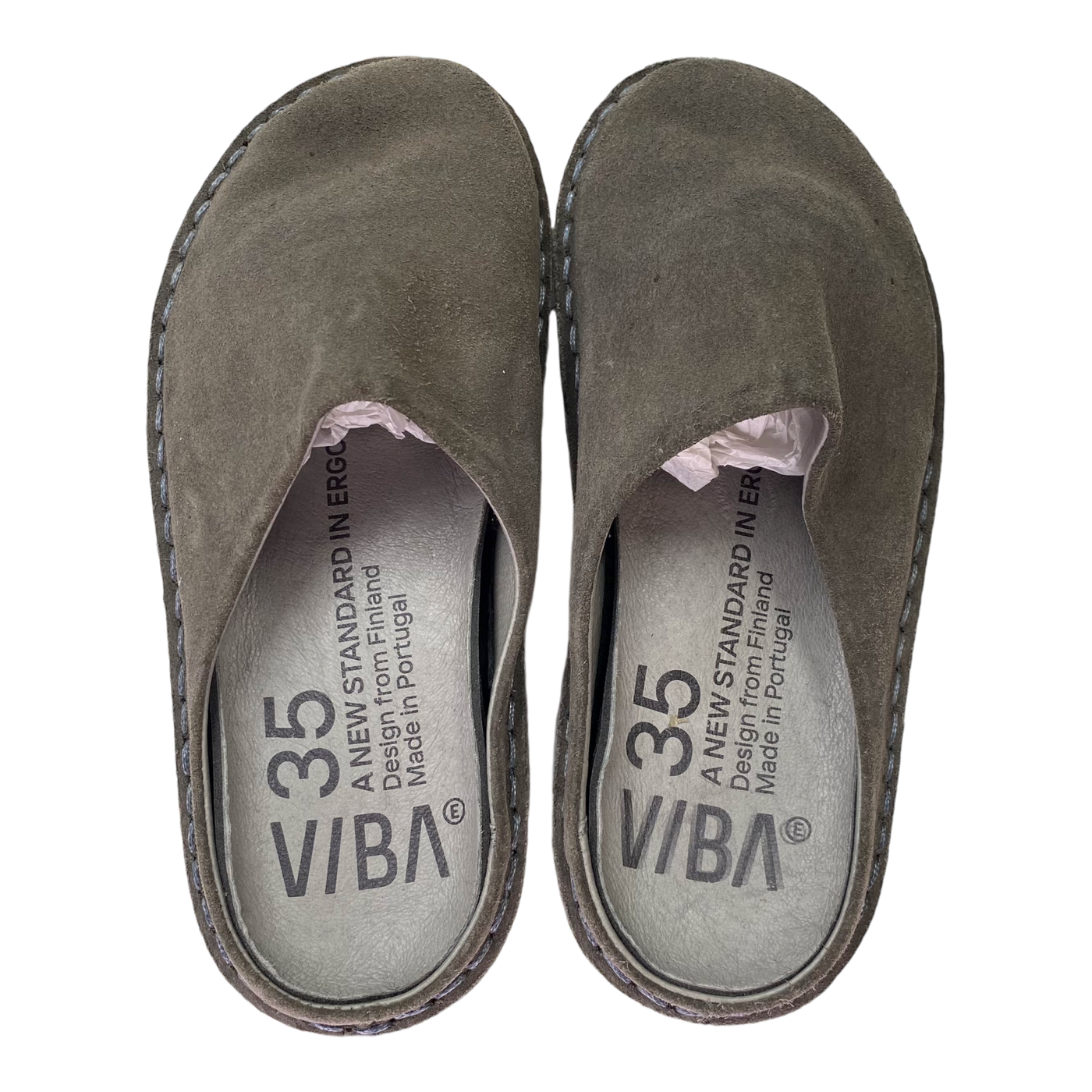 VIBAe Roma suede slippers, grey | 35