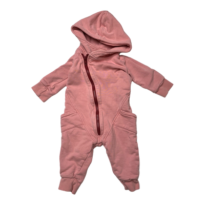 Gugguu sweat jumpsuit, salmon pink | 74cm