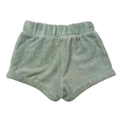 Bobo Choses terry shorts, tea green | 80cm