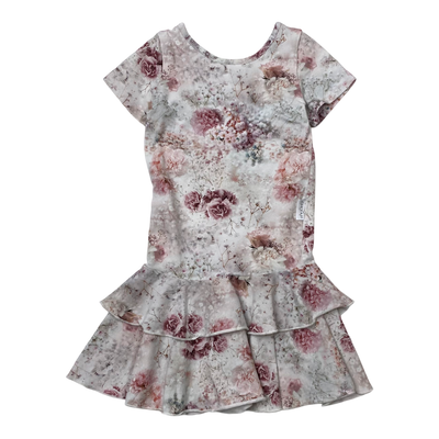 Gugguu t-shirt frilla dress, flowers | 104cm