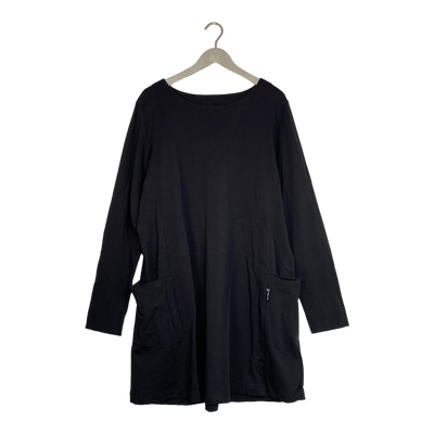 Ommellinen sweat tunic, black | woman XXXL