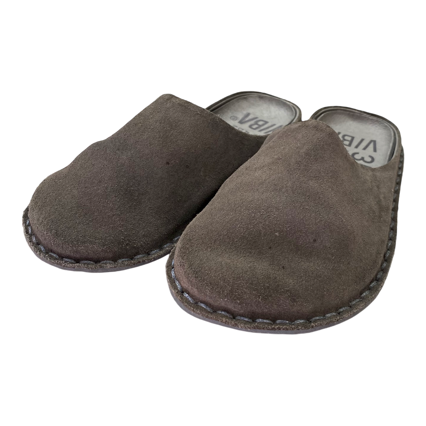 VIBAe Roma suede slippers, grey | 35