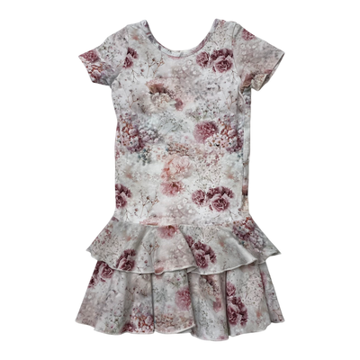 Gugguu t-shirt frilla dress, flowers | 104cm