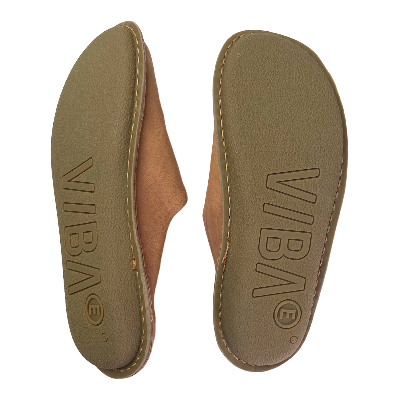 VIBAe Roma leather slippers, fawn tan | 46