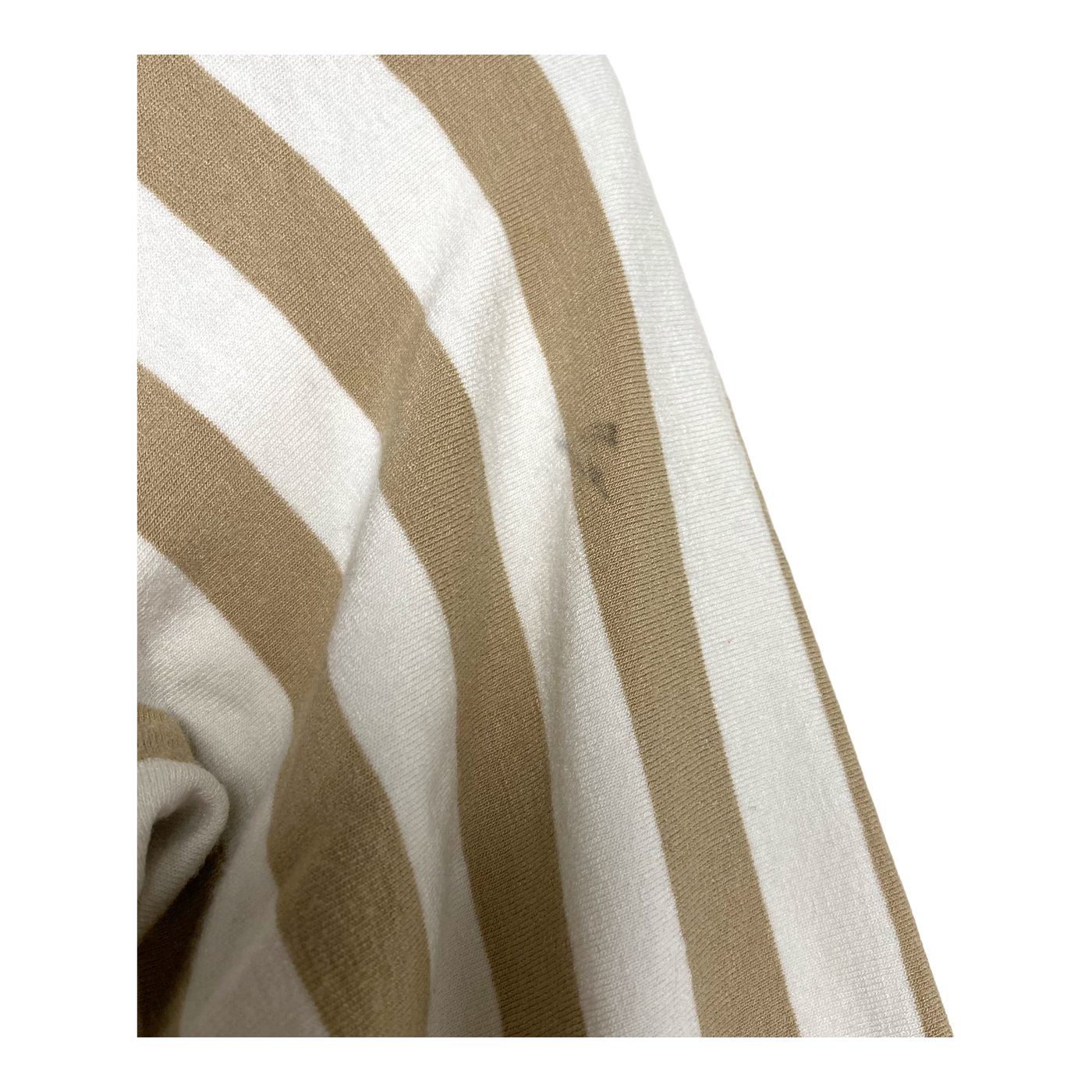 Marimekko stripe shirt, tan & white | woman XS