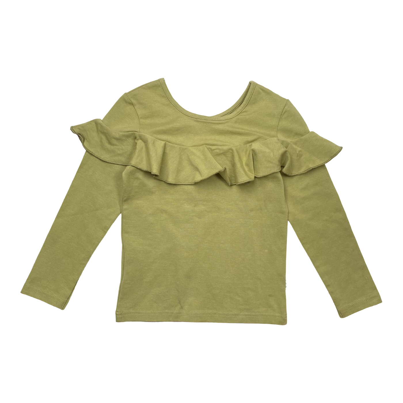 Gugguu frill shirt, olive | 86cm