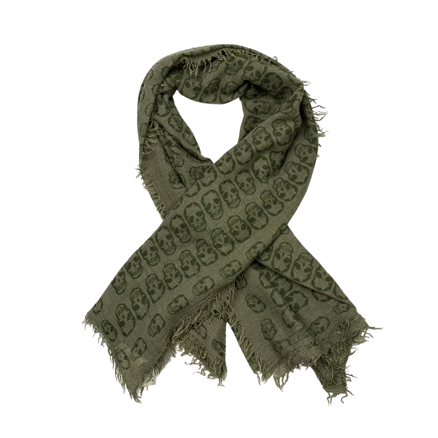 Zadig & Voltaire skull scarf, hunter green