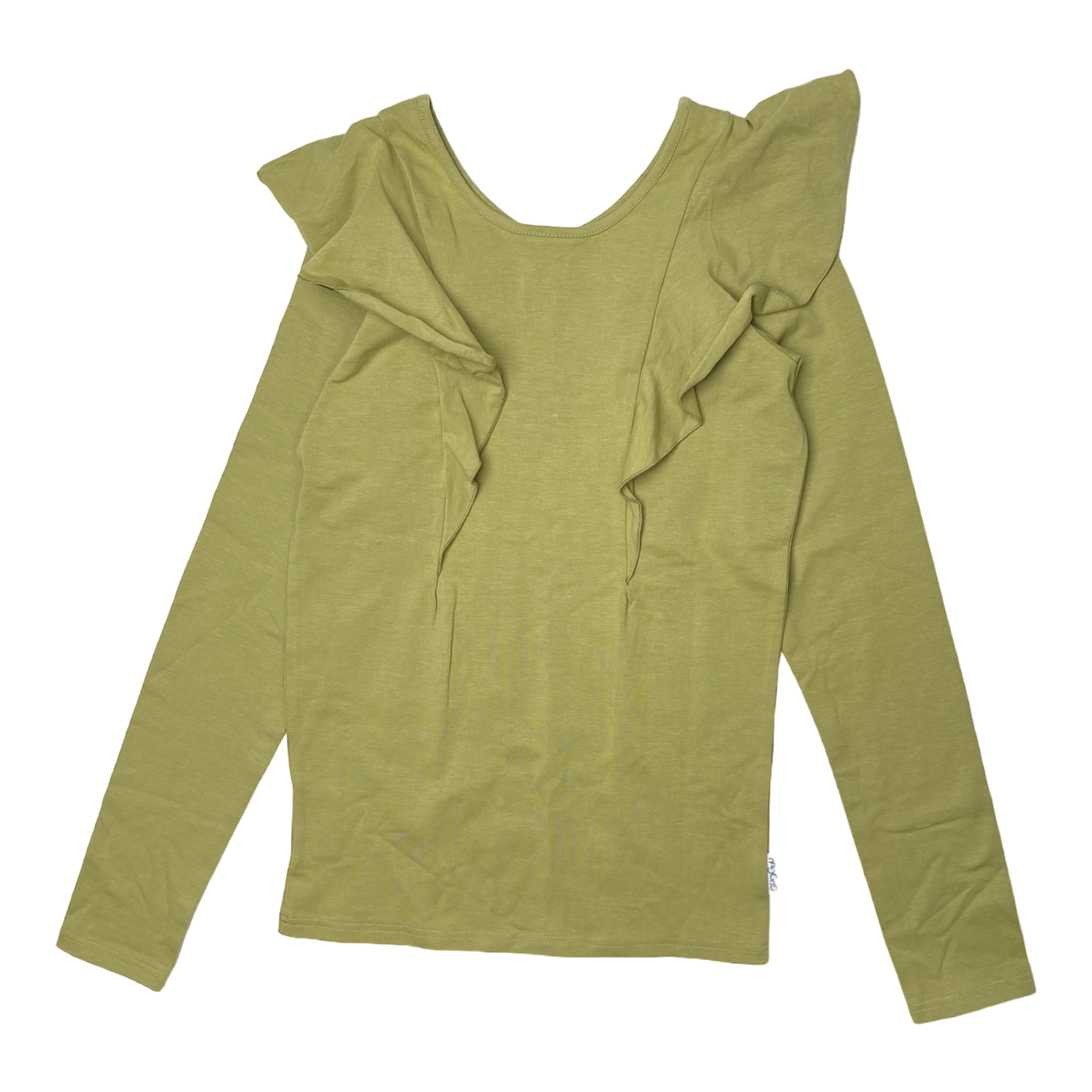 Gugguu frill shirt, olive | 153cm