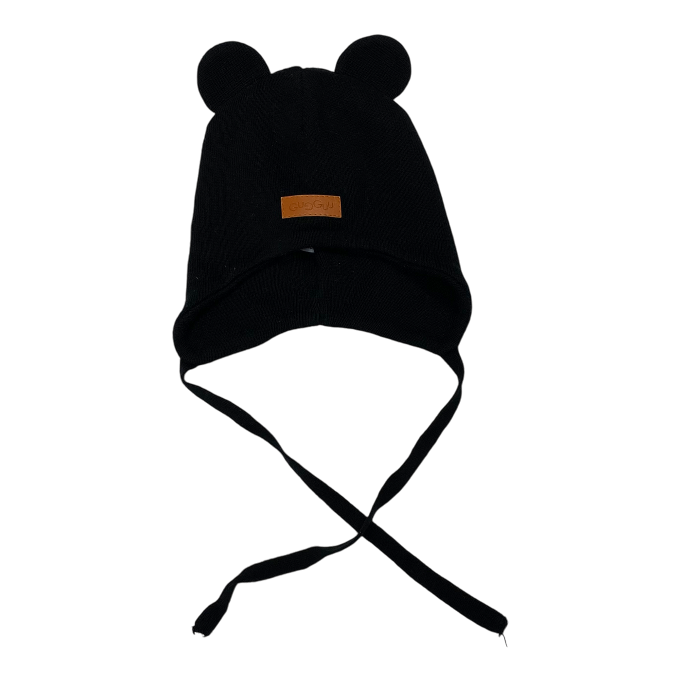 Gugguu merino pom beanie, black | 38/40cm