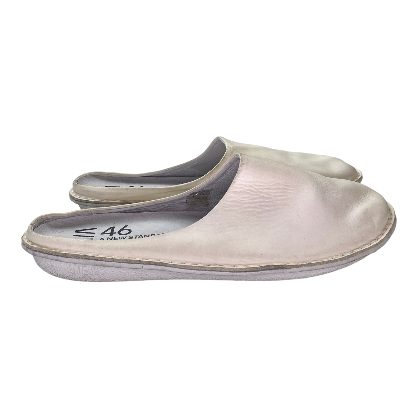 VIBAe Roma leather slippers, cream | 46