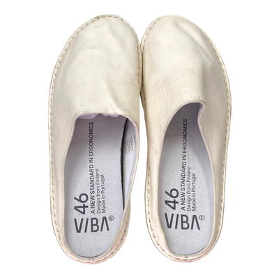 VIBAe Roma leather slippers, cream | 46