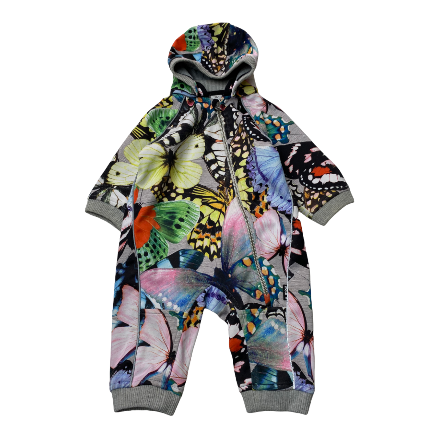 Molo hill softshell overall, soft butterflies | 74cm