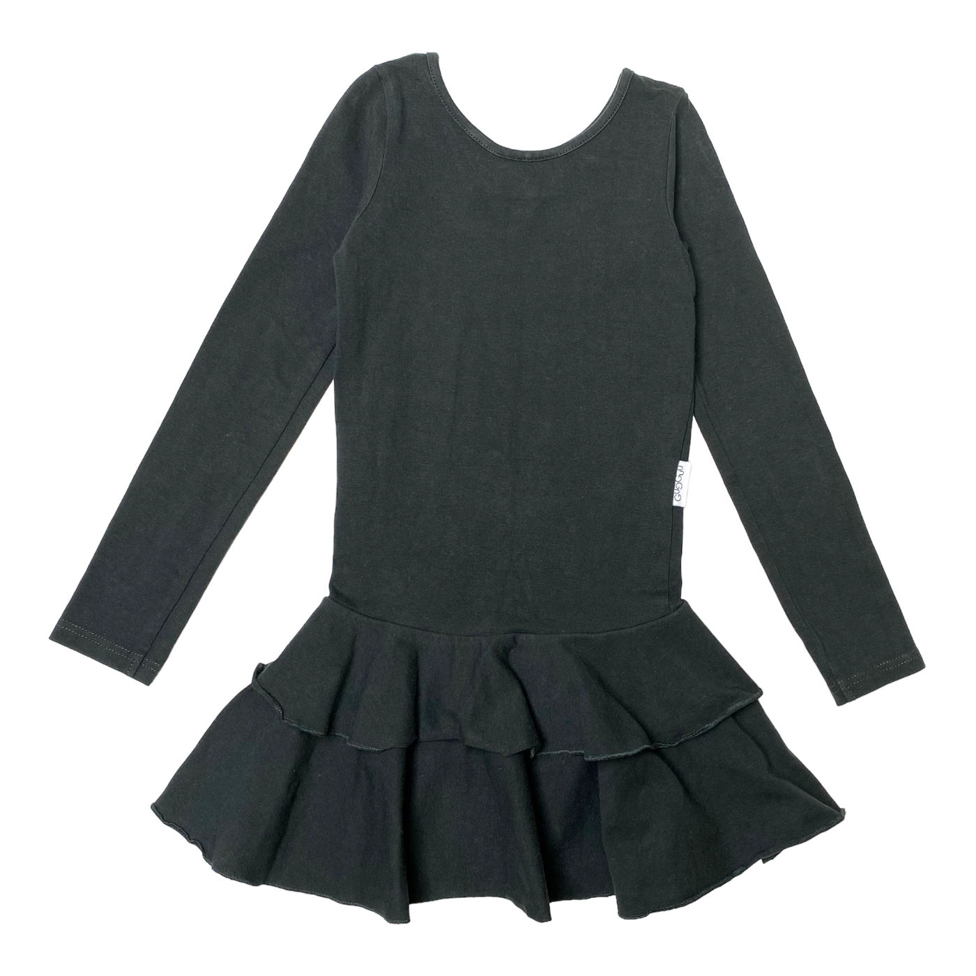 Gugguu frilla dress, dark green | 104cm