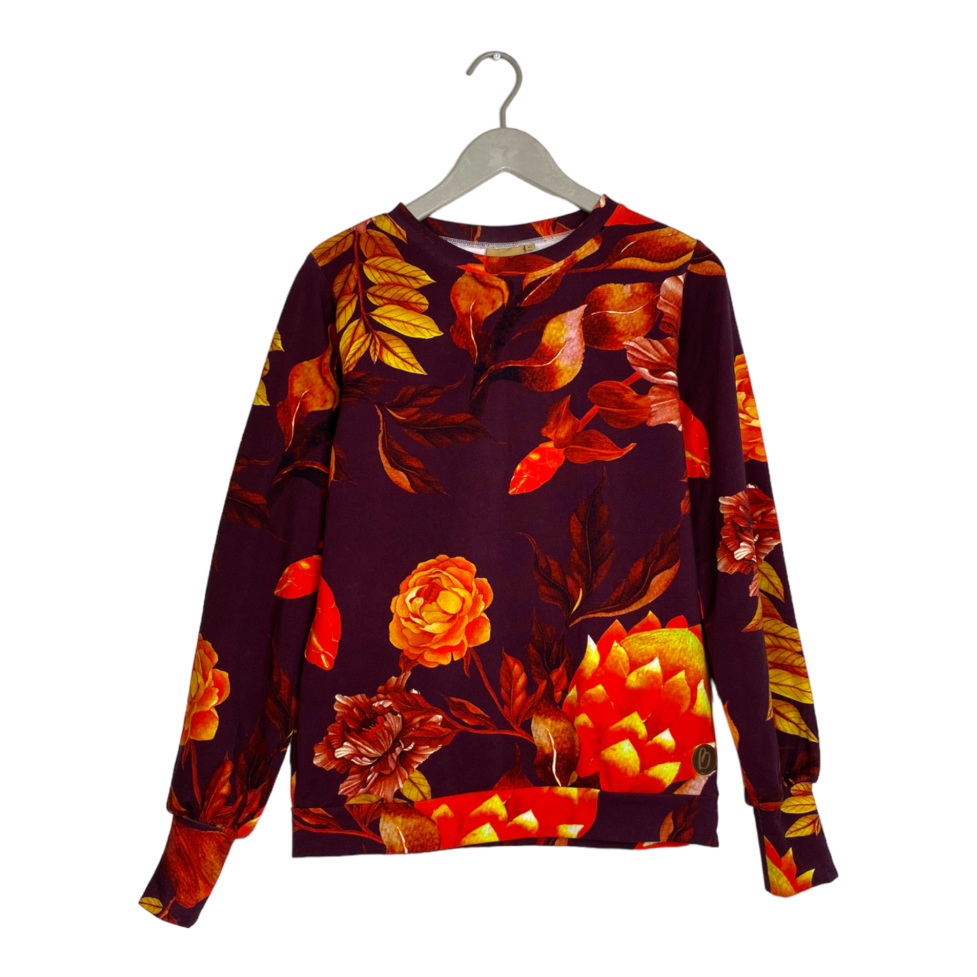 Blaa college shirt, flowers | woman XS