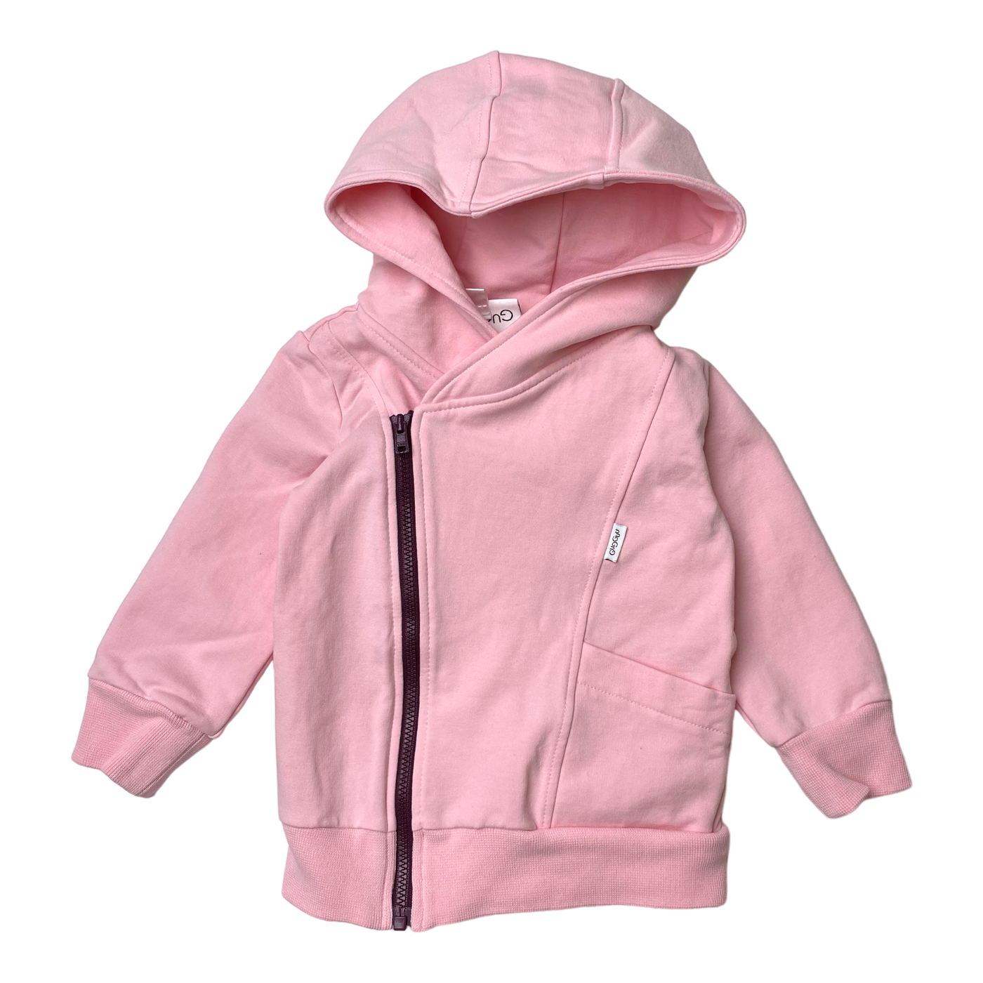 Gugguu zipper hoodie, pink | 74cm