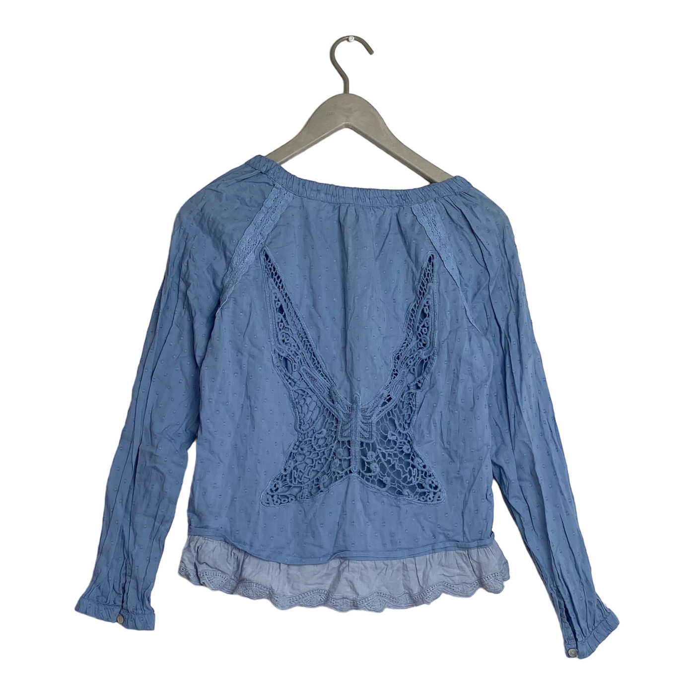 Odd Molly woven lace blouse, baby blue | woman S