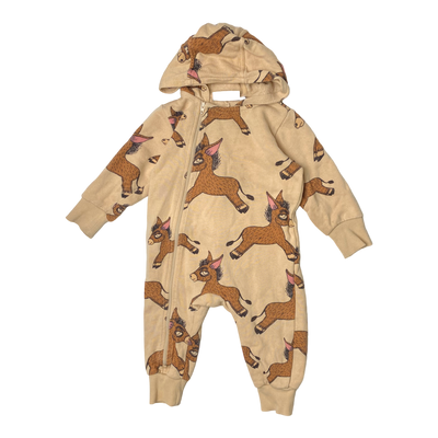 Mini Rodini sweat jumpsuit, donkey | 68/74cm