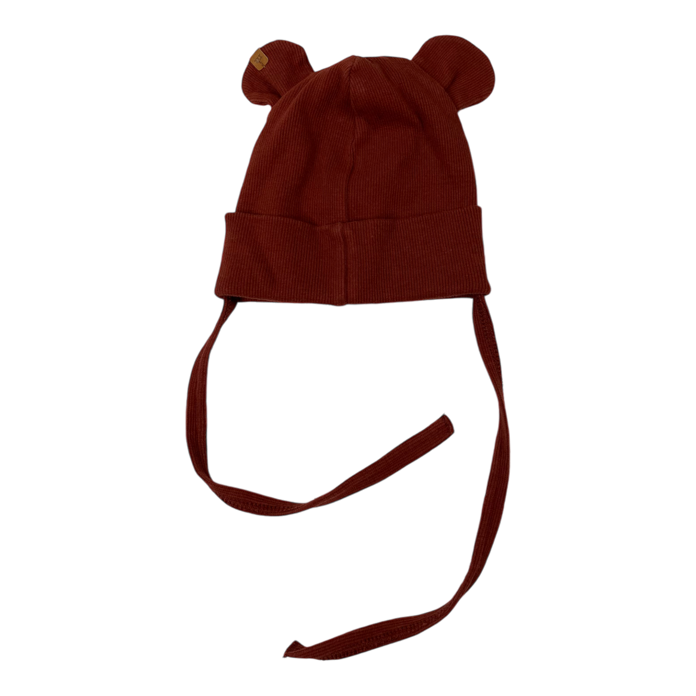 Metsola rib bear beanie, rust | 6-12m