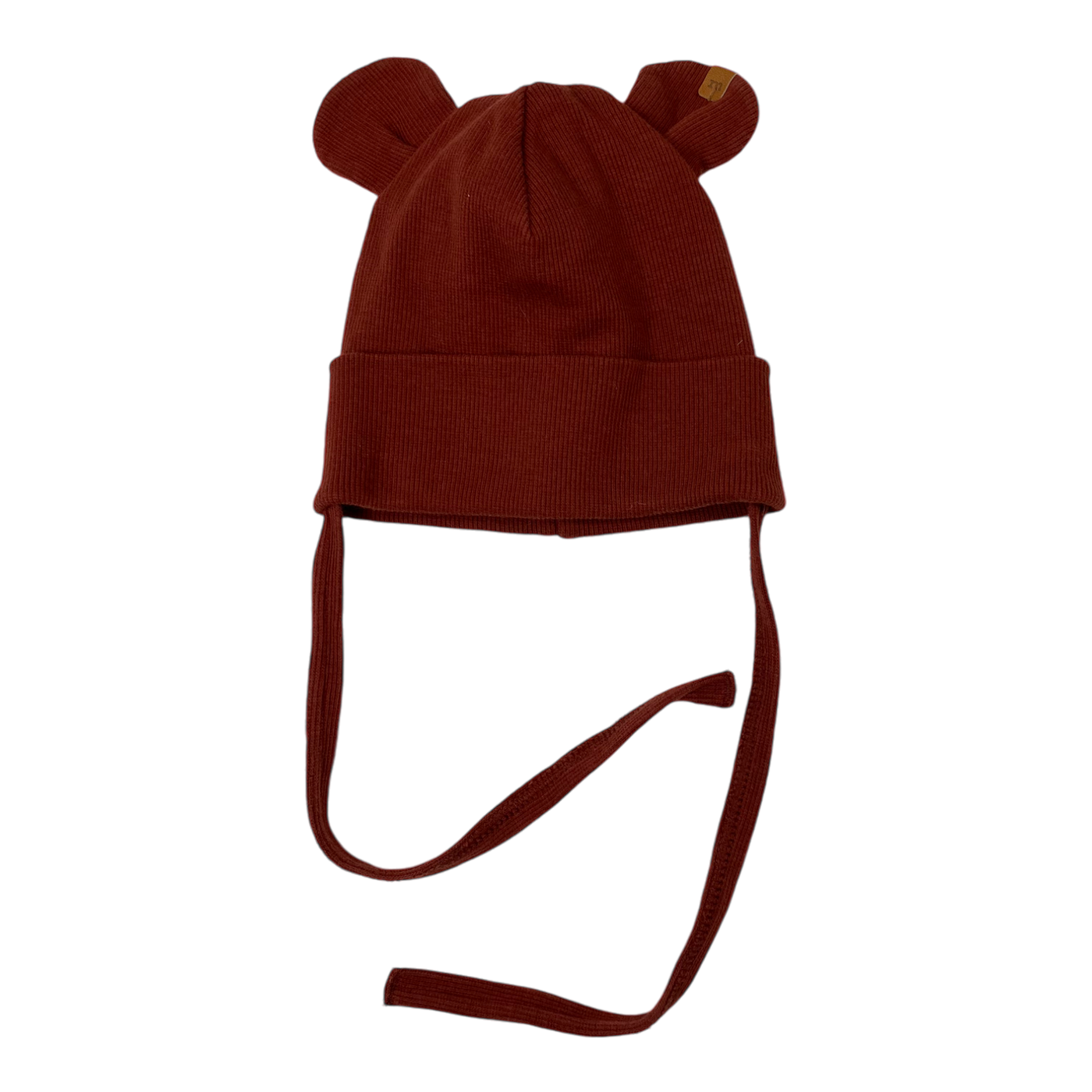 Metsola rib bear beanie, rust | 6-12m