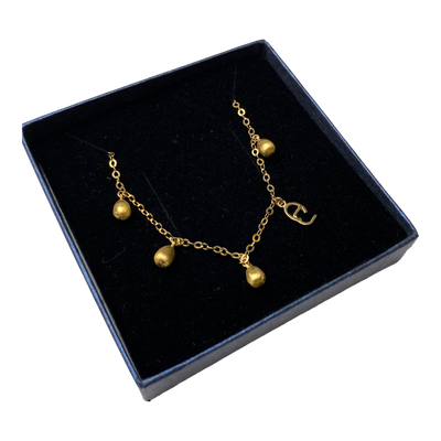 CU jewellery drop charm bracelet, gold | onesize