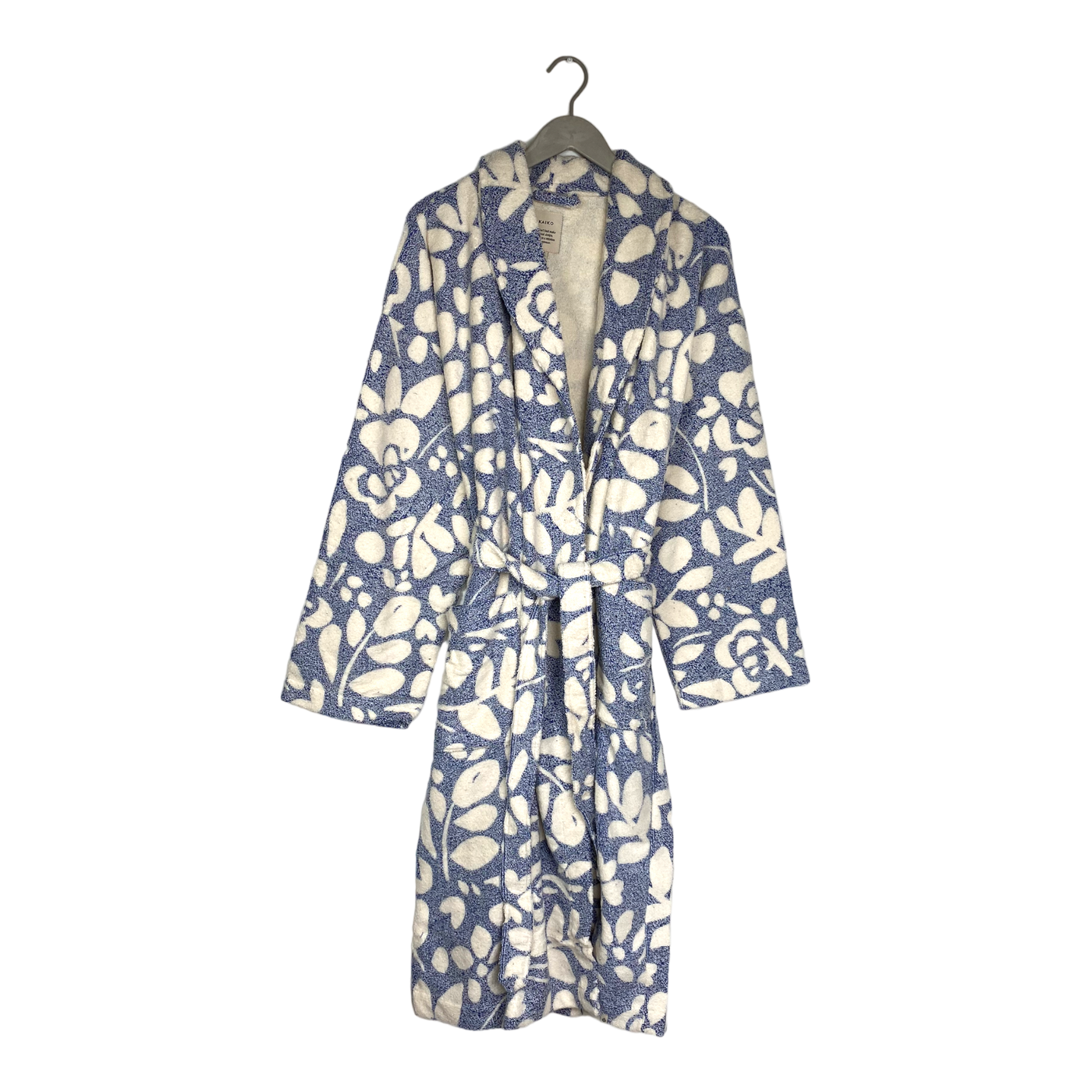 Kaiko bath robe, blue floral | woman XXL/XXL