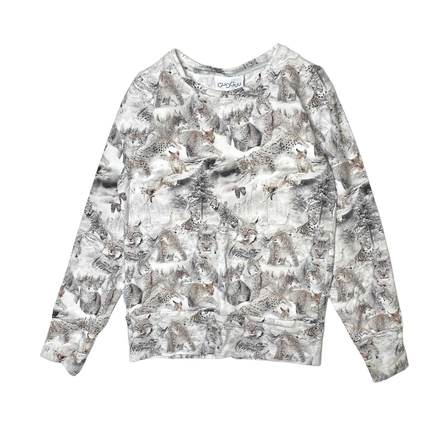 Gugguu sweatshirt, snow leopard | 134cm
