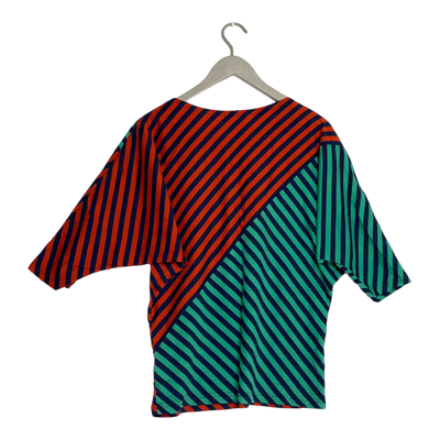 Marimekko prone shirt, red and green stripe | woman M