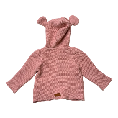 Metsola merino cardigan, pink | 62/68cm