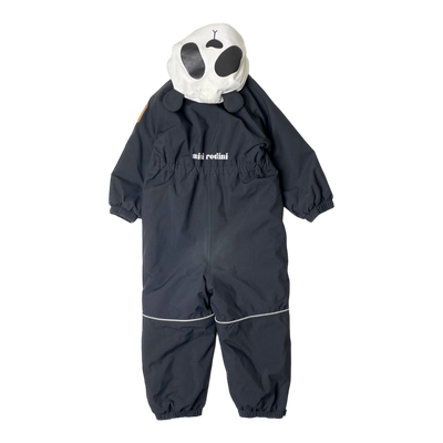 Mini Rodini alaska panda winter overall, black | 98cm