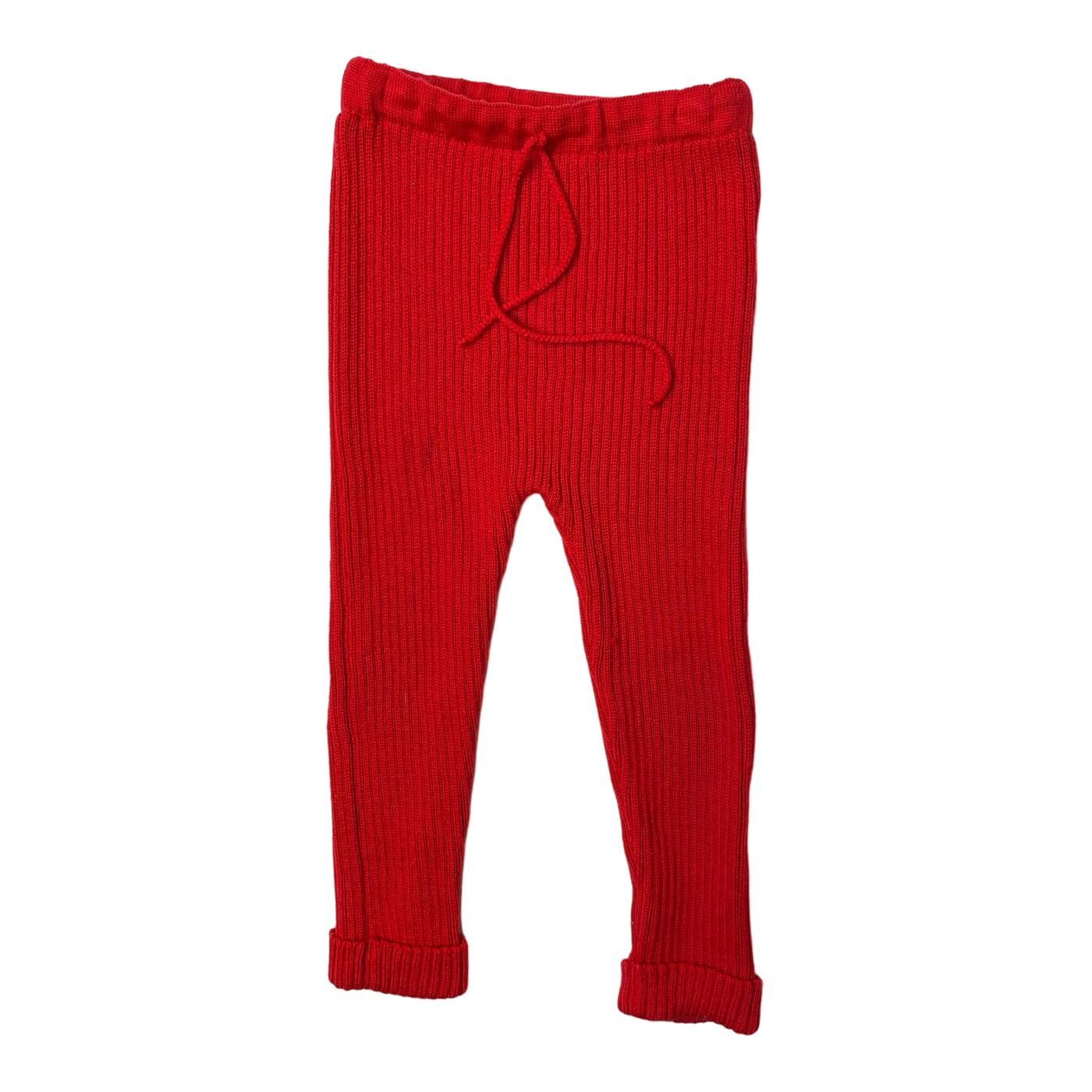 Metsola merino knitted leggings, red | 86/92cm