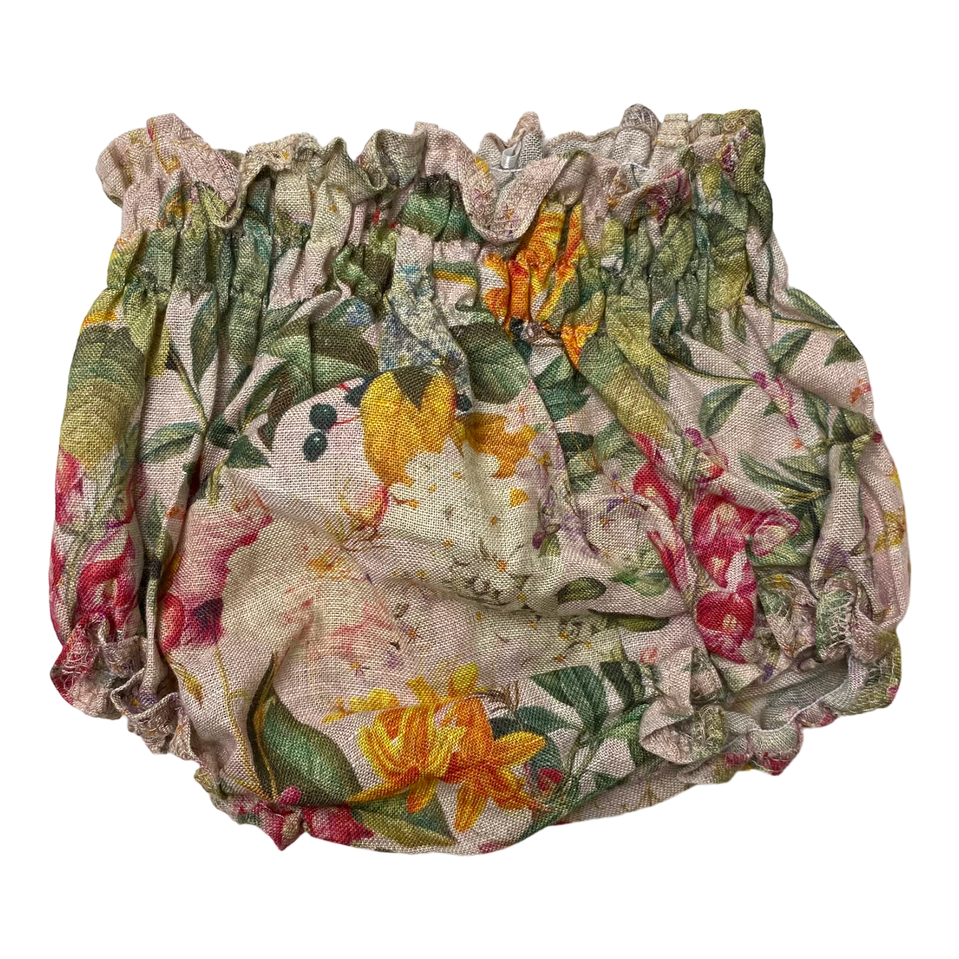 Metsola linen bloomers, flowers | 98/104cm