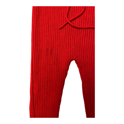 Metsola merino knitted leggings, red | 86/92cm