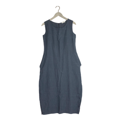 Blaa linen dress, charcoal | woman M