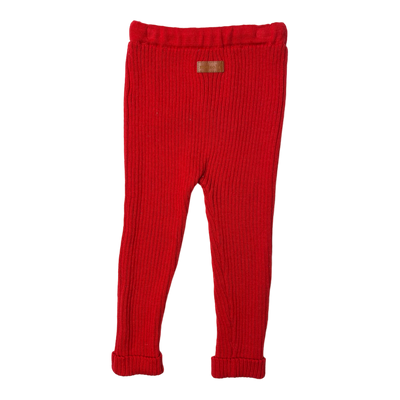 Metsola merino knitted leggings, red | 86/92cm