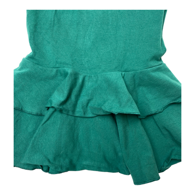 Gugguu spagetti frilla dress, forest green | 92cm