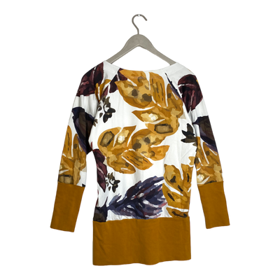 Ommellinen shirt with cuffs, leaves | woman S