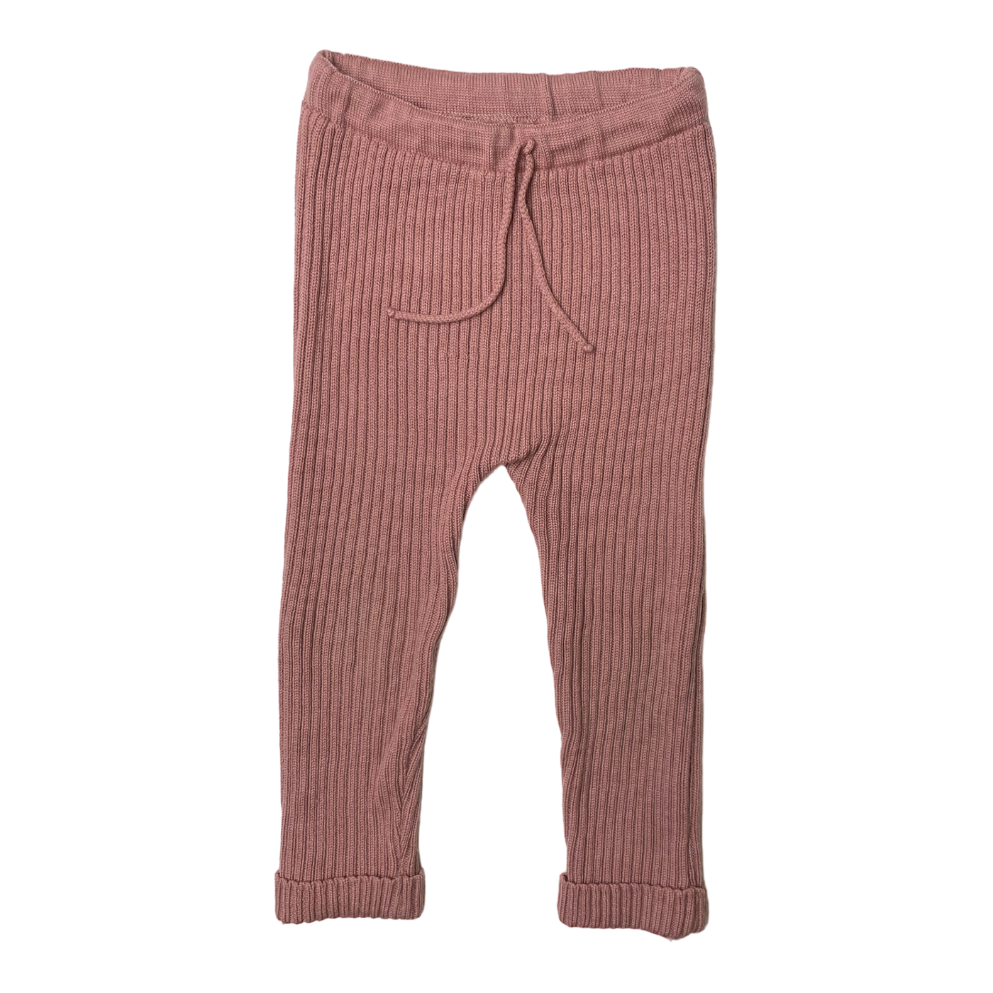 Metsola merino knitted leggings, old rose | 86/92cm